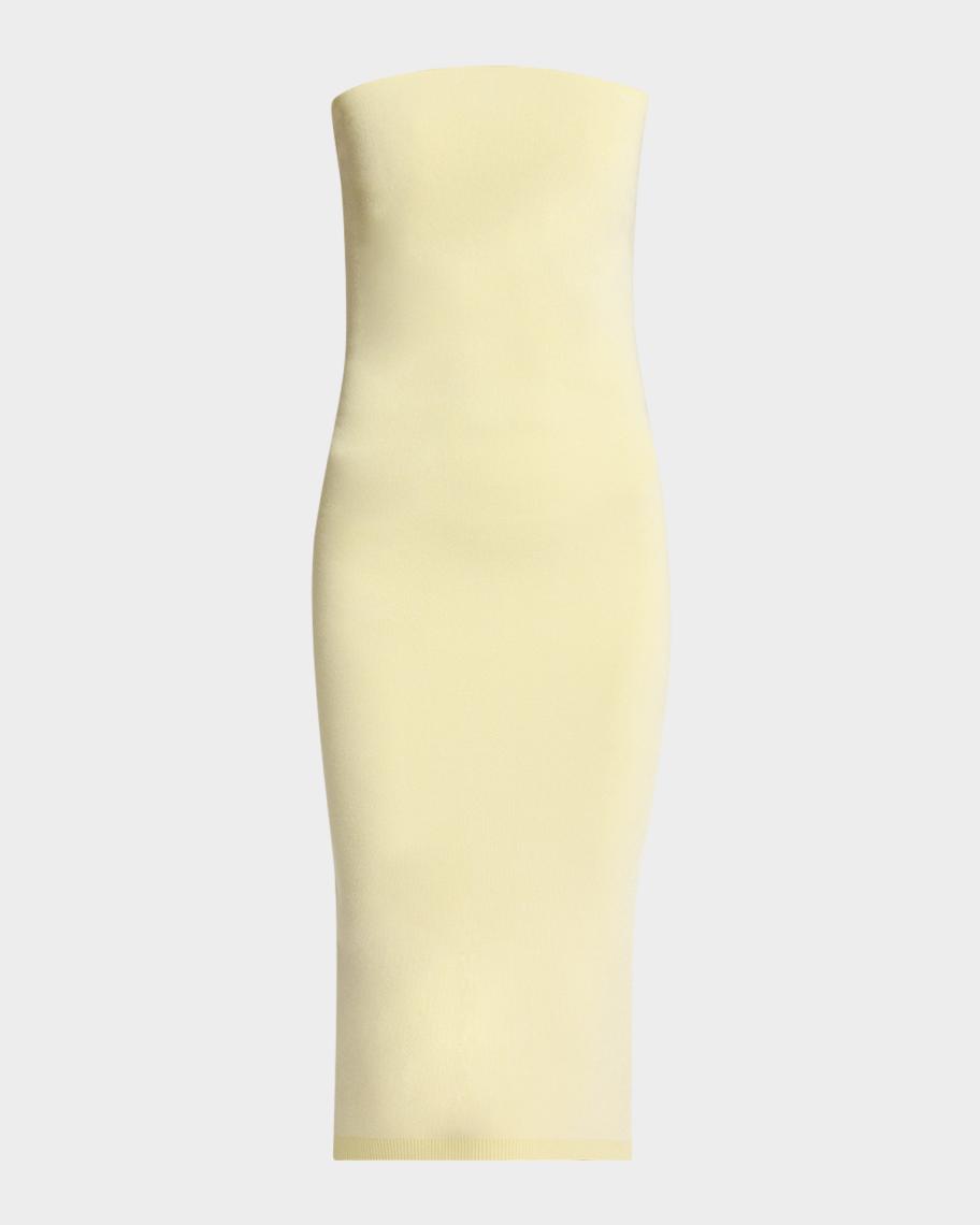 jacquemus belted long knit dress - The Sera - Pale Yellow filter_size:6