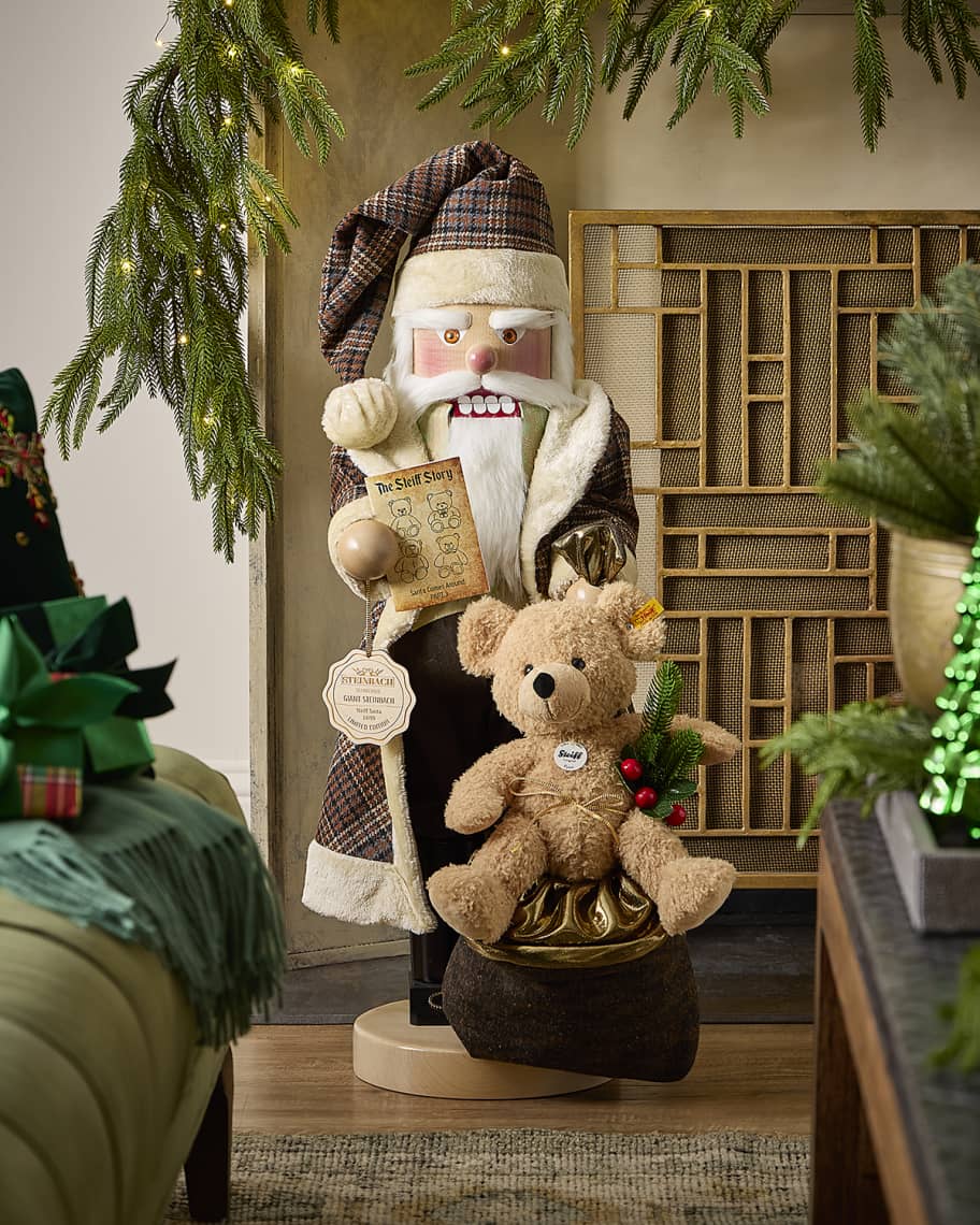 Steinbach x Steiff Giant Steiff Santa Nutcracker | Neiman Marcus