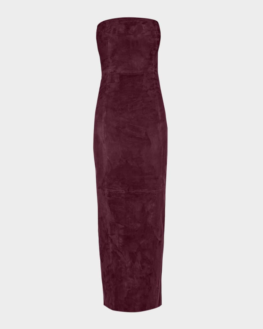 AS by DF Venus Strapless Stretch Suede Dress