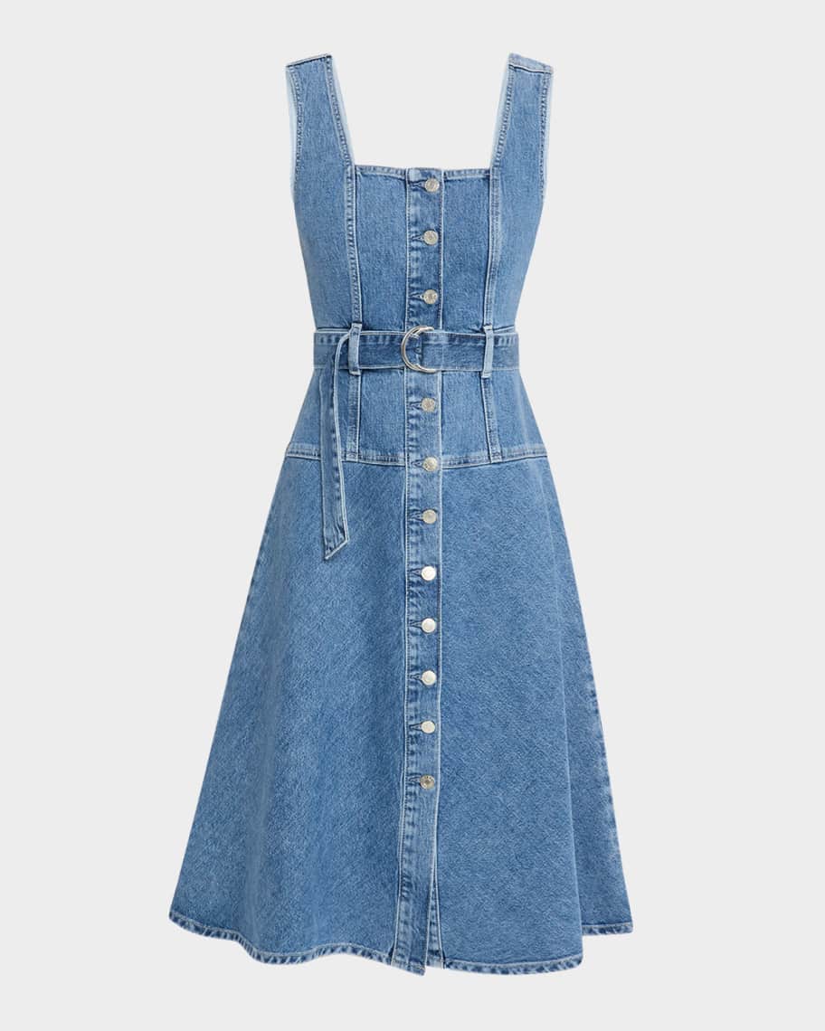 white christmas dresses Ramy Brook Katalina Denim Mini Dress - Medium Wash main image 0
