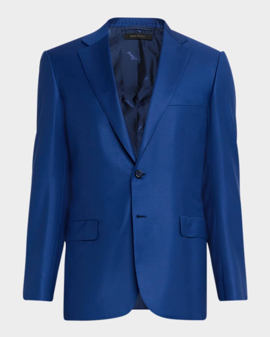 Brioni Men's Solid Blue Classic Suit
