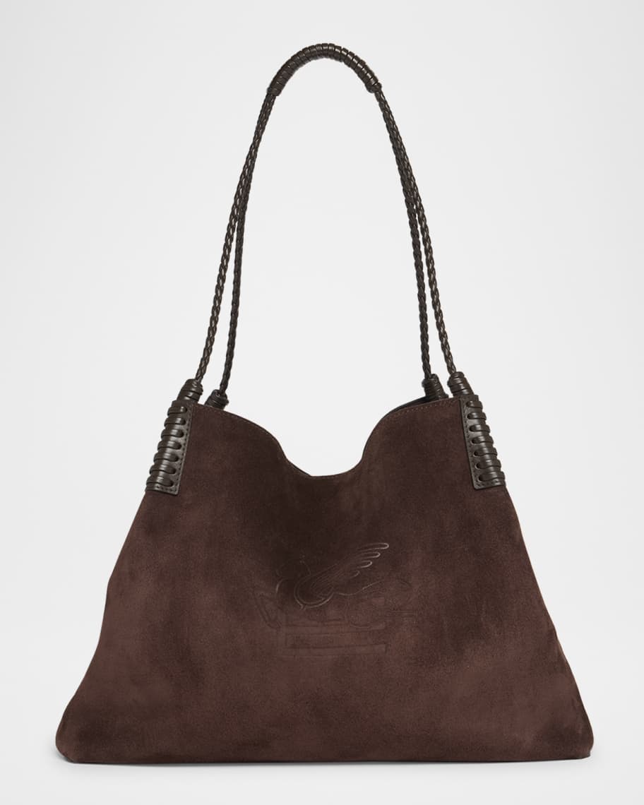 Etro Libra Medium Suede Shopper Tote Bag | Neiman Marcus