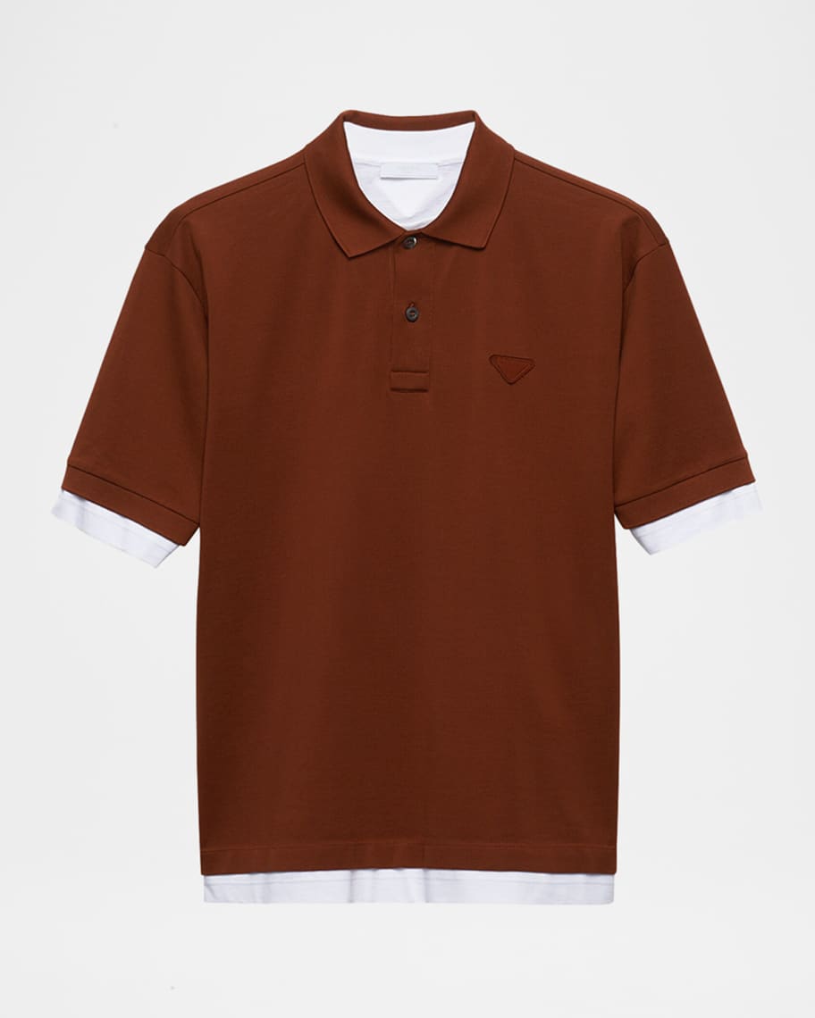 トップス 00s Prada sports polo shirt navy 2tone ▷ Prada Polo Shirt – TWOVAULT