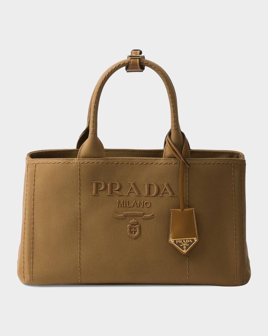Prada Large Cotton Canvas Crossbody Bag | Neiman Marcus