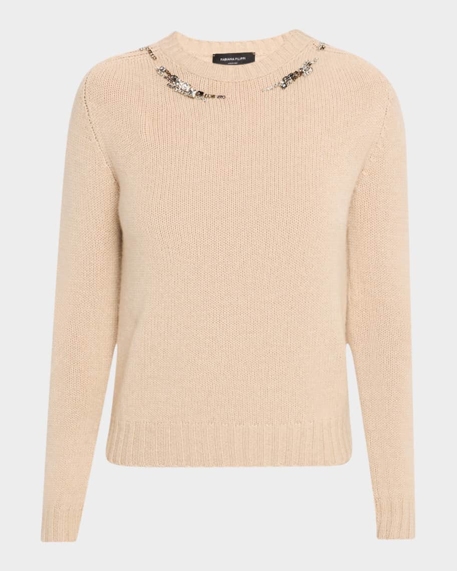 Tシャツ・カットソー FABIANA FILIPPI Shiny cotton sweater (MAD265F097L233 8132) Fabiana Filippi logo-print Cotton T-shirt | Purple | FARFETCH JO