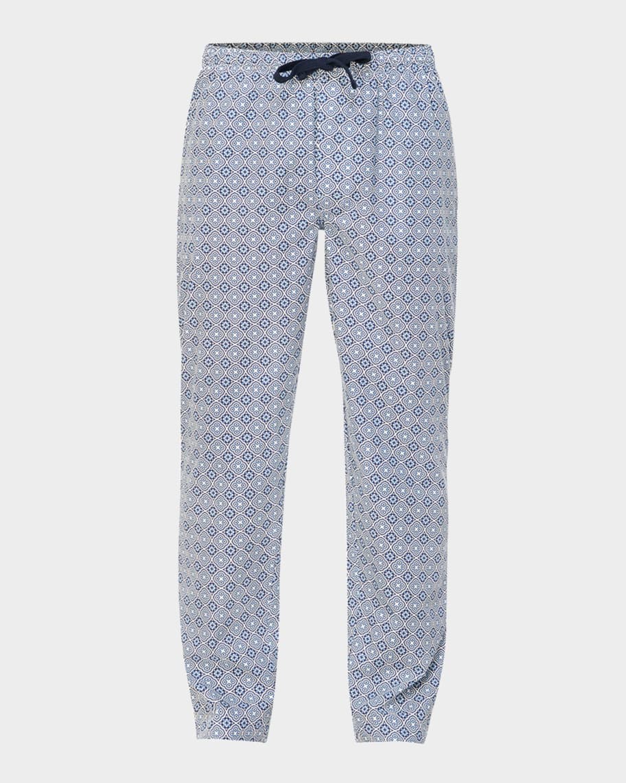 Majestic International Men's Cotton Grecian-Print Lounge Pants
