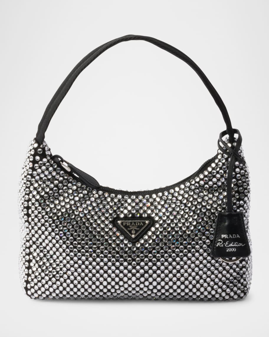 [PRADA] ★Re-Edition ミニホボバッグ★ Prada Re-Edition Re-Nylon Studded Mini Hobo Bag | Neiman Marcus