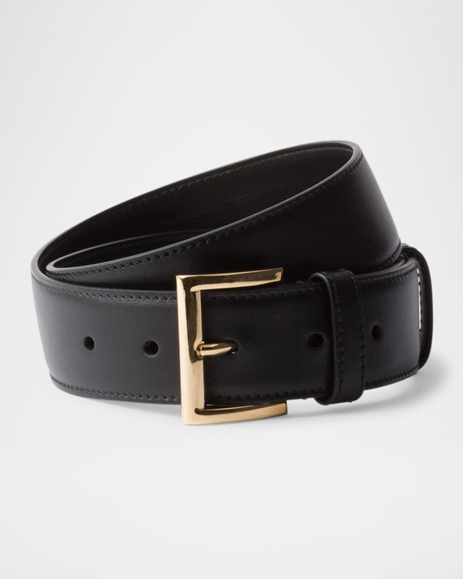 ベルト PRADA 'City calf' belt Prada City Calf Leather Belt | Neiman Marcus