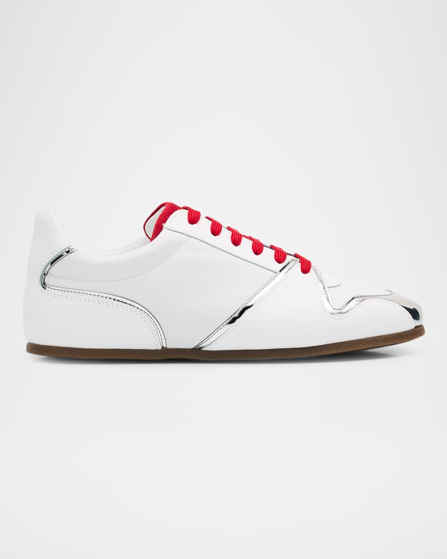 Moschino Men's Leather Tennis Shoes | Neiman Marcus