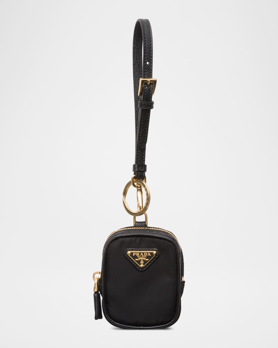 PRADA vigntage ハンドバッグ ミニボストン レザー カデナ キー Prada Re-Edition 1978 Re-Nylon Mini Pouch Keychain | Neiman Marcus