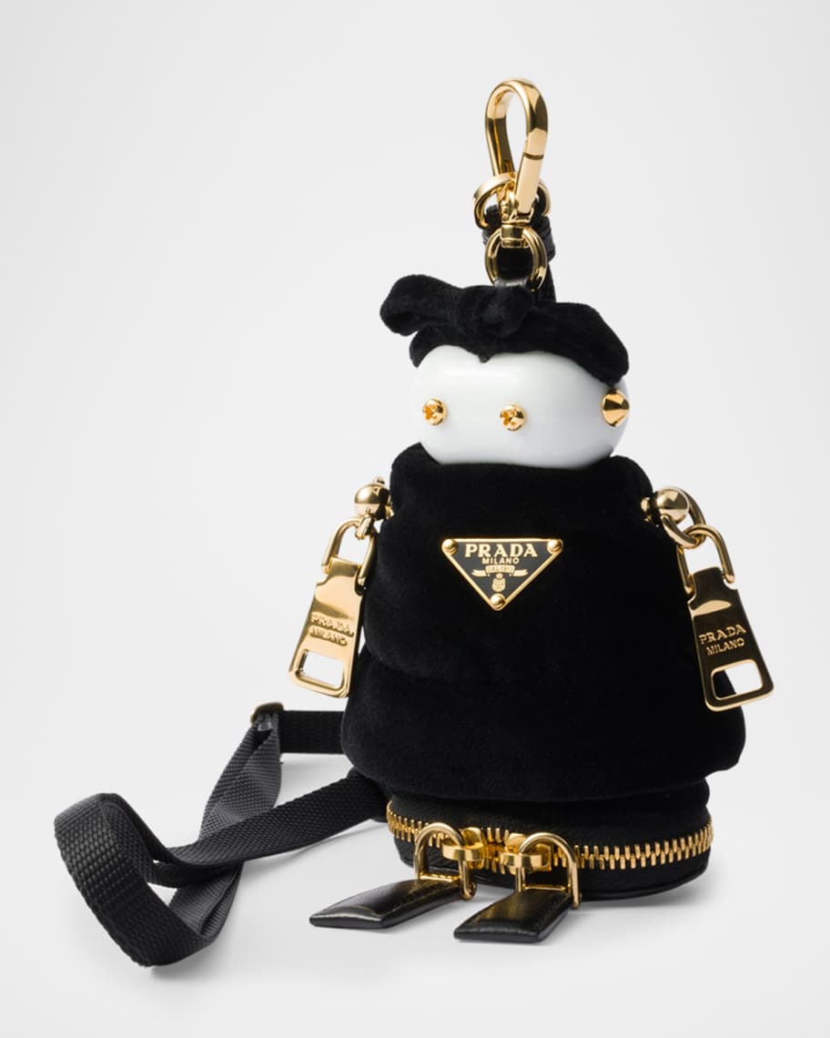 関税/送料込★*PRADA*Soft Robot ベルベット バッグチャーム Prada Soft Robot Velvet Bag Charm with Shoulder Strap | Saks