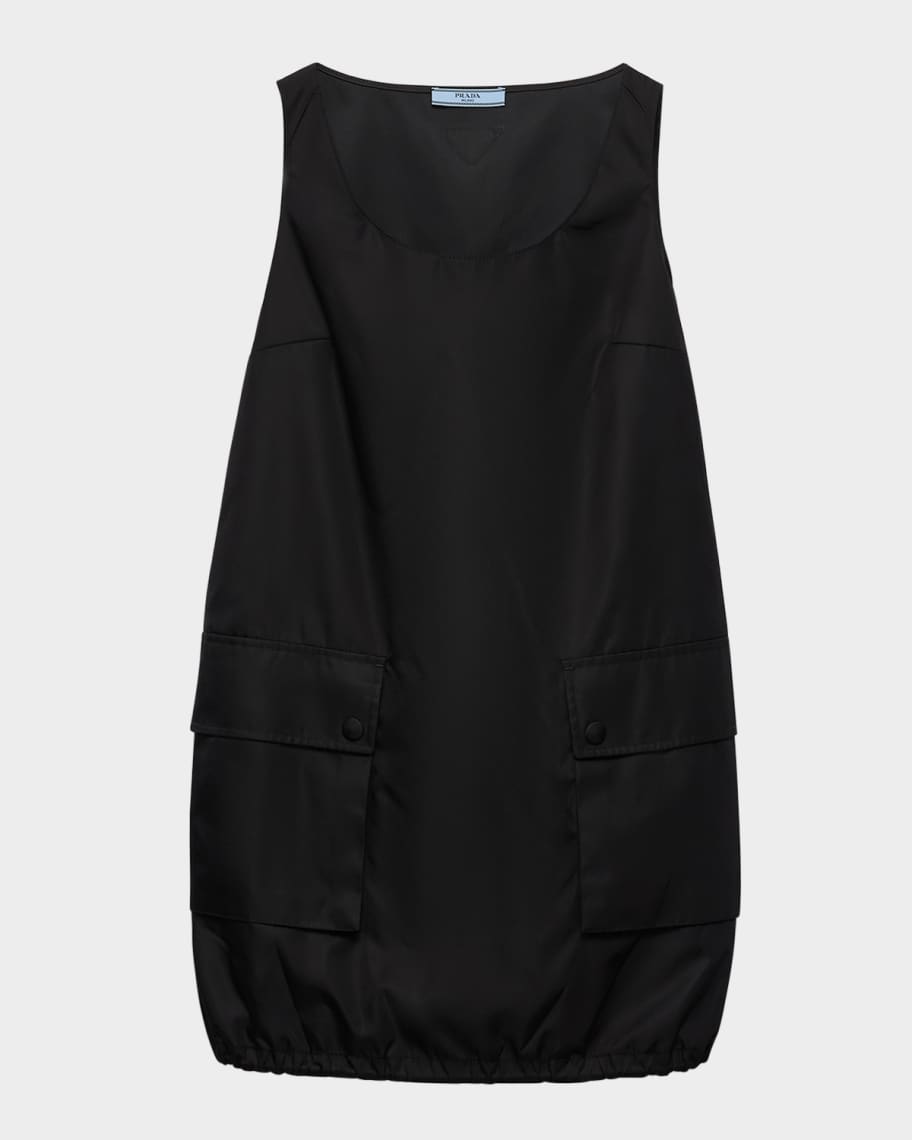 PRADA ブラックタイニードレス Prada Sleeveless Re-Nylon Mini Utility Dress | Neiman Marcus