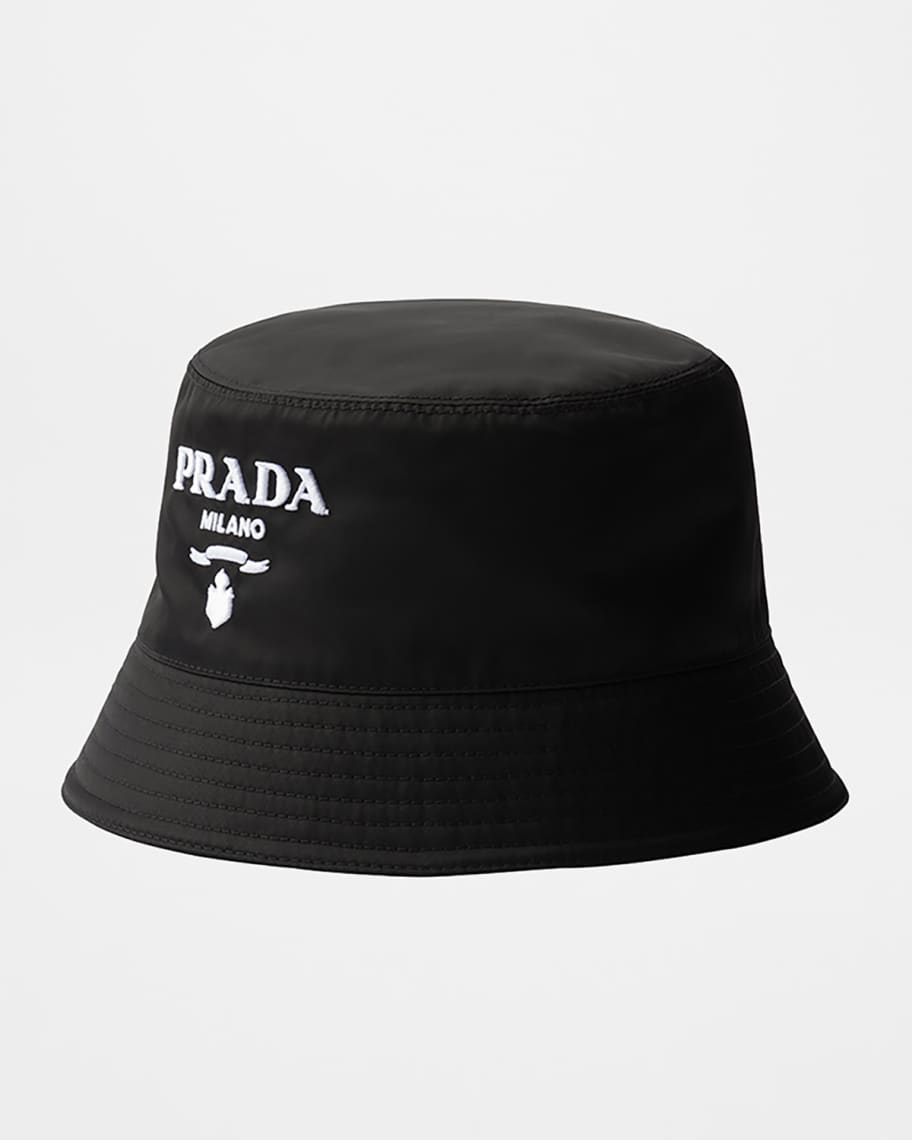 プラダ　バケハ Prada Men's Embroidered Logo Re-Nylon Bucket Hat | Neiman Marcus