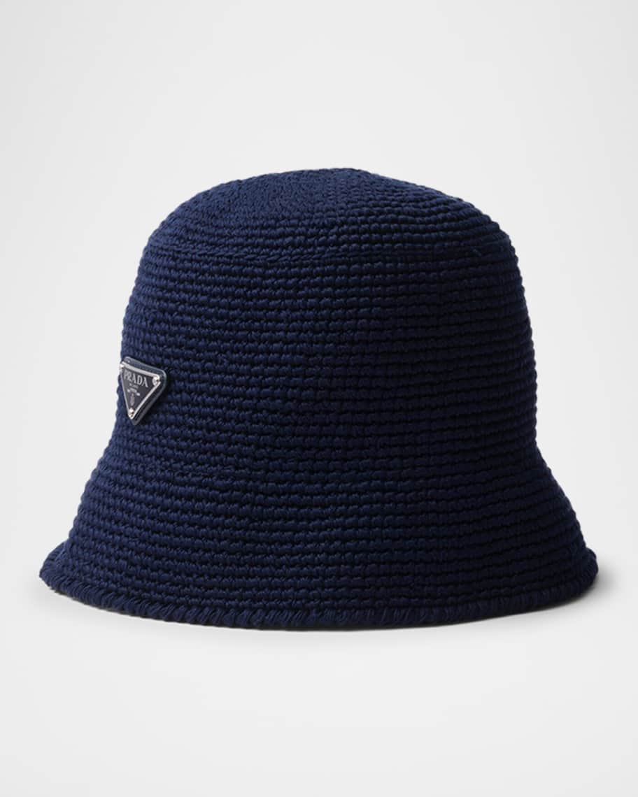 Prada Men's Crochet Bucket Hat | Neiman Marcus
