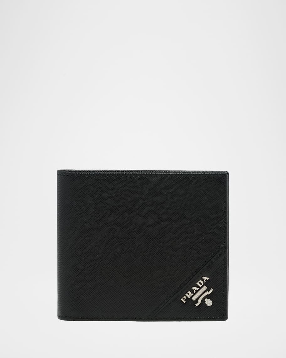 Prada Men's Saffiano Metal Billfold Wallet with ID Window | Neiman