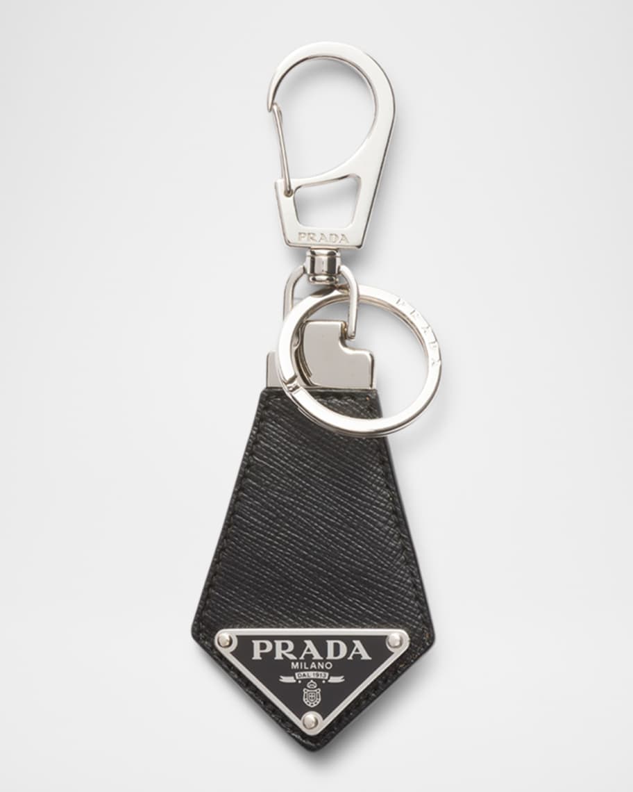 Prada Men's Saffiano Leather Keychain | Neiman Marcus