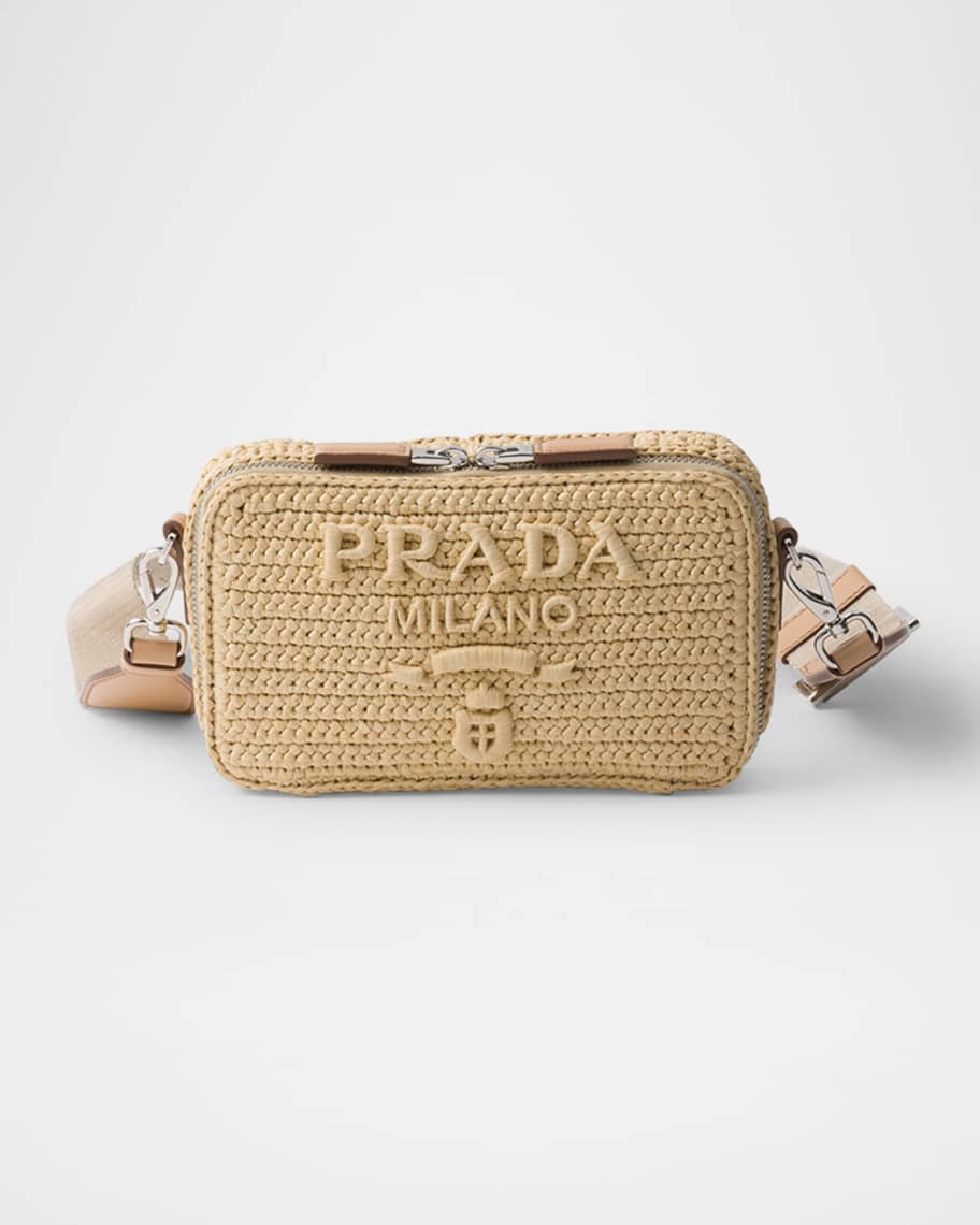 Prada Men's Brique Crochet Shoulder Bag | Neiman Marcus