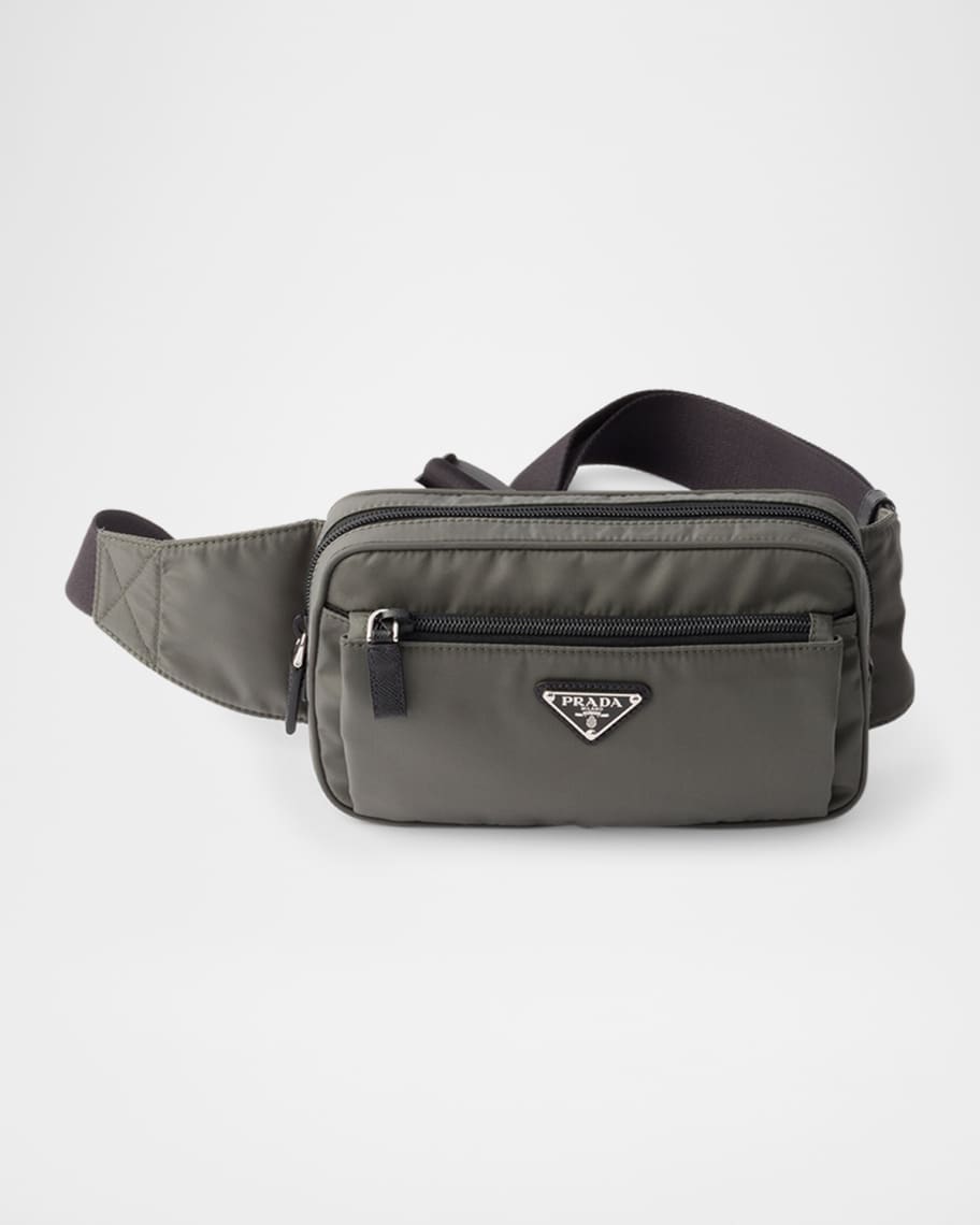 Prada Men's Re-Nylon and Saffiano Leather Belt Bag | Neiman
