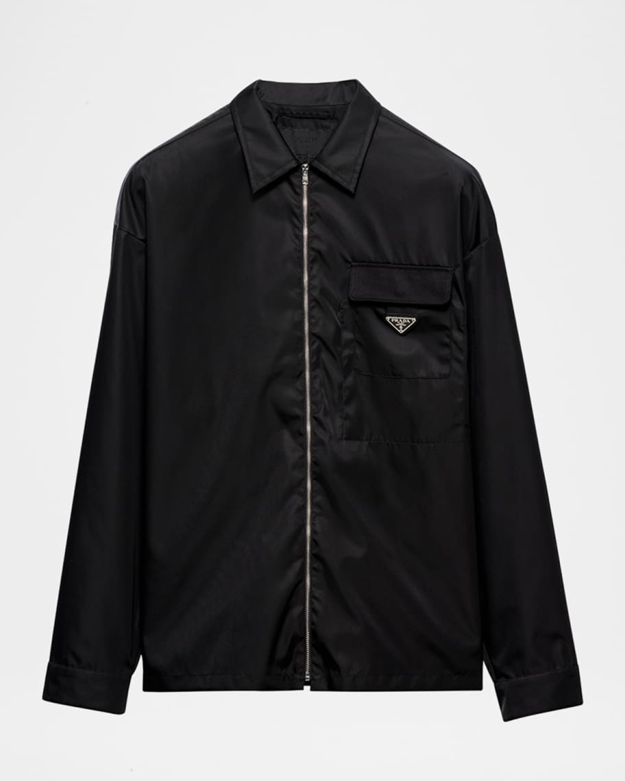 Prada Men's Re-Nylon Zip Shirt | Neiman Marcus