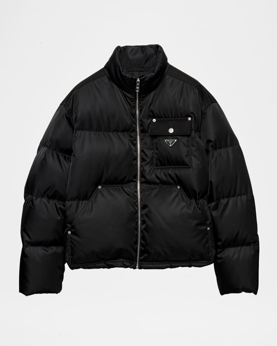Prada Men's Re-Nylon Puffer Jacket | Neiman Marcus