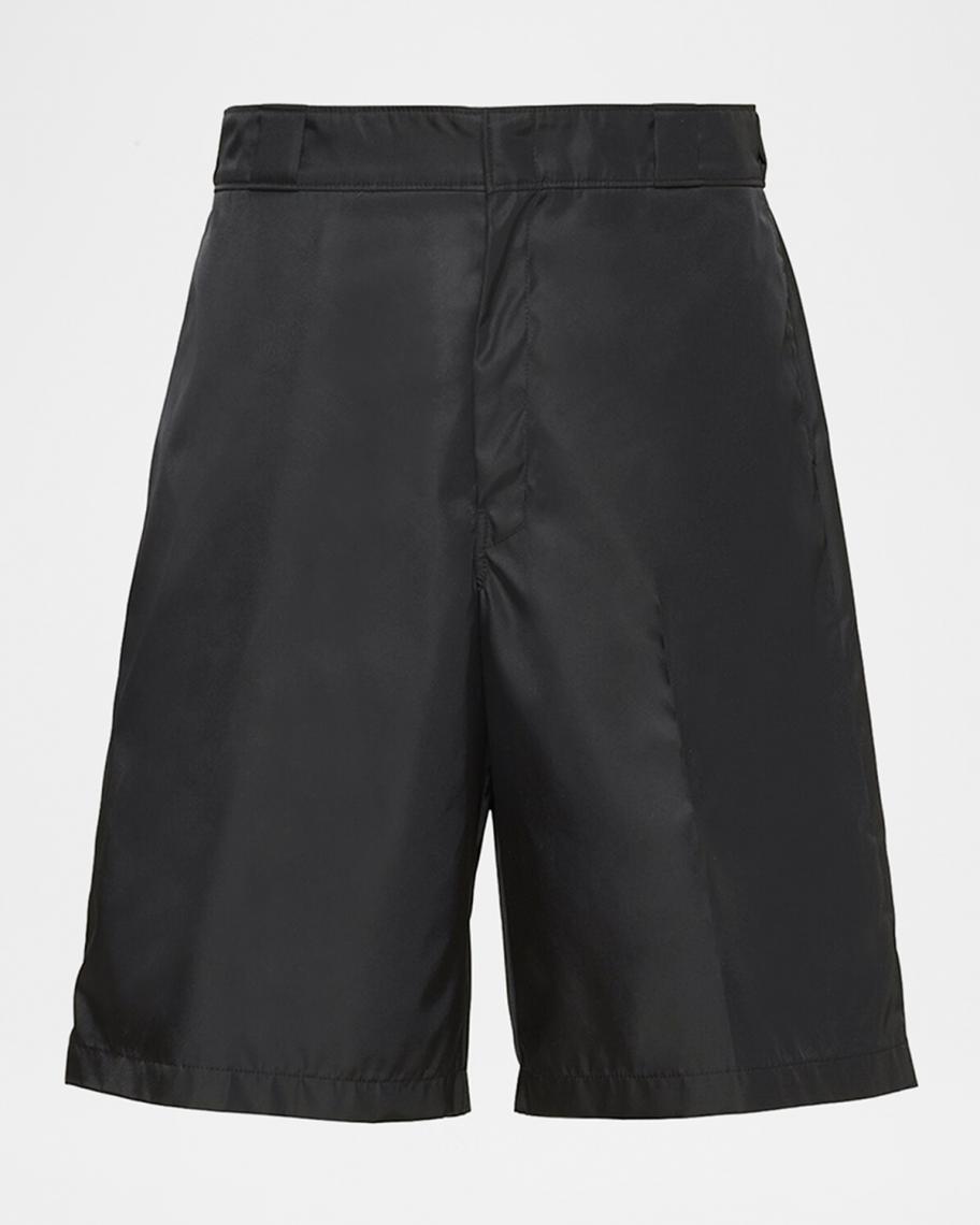 Prada Men's Re-Nylon Printed Bermuda Shorts | Neiman Marcus