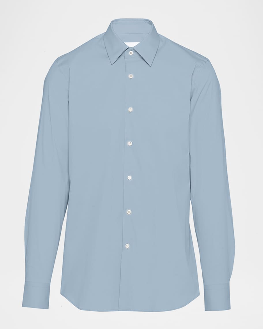 Prada Men's Stretch Poplin Dress Shirt | Neiman Marcus