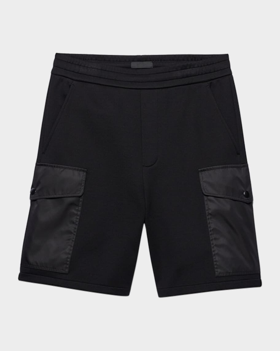 Prada Panama cotton and linen shorts 関税込 Hazelnut Panama Cotton And Linen Shorts | PRADA