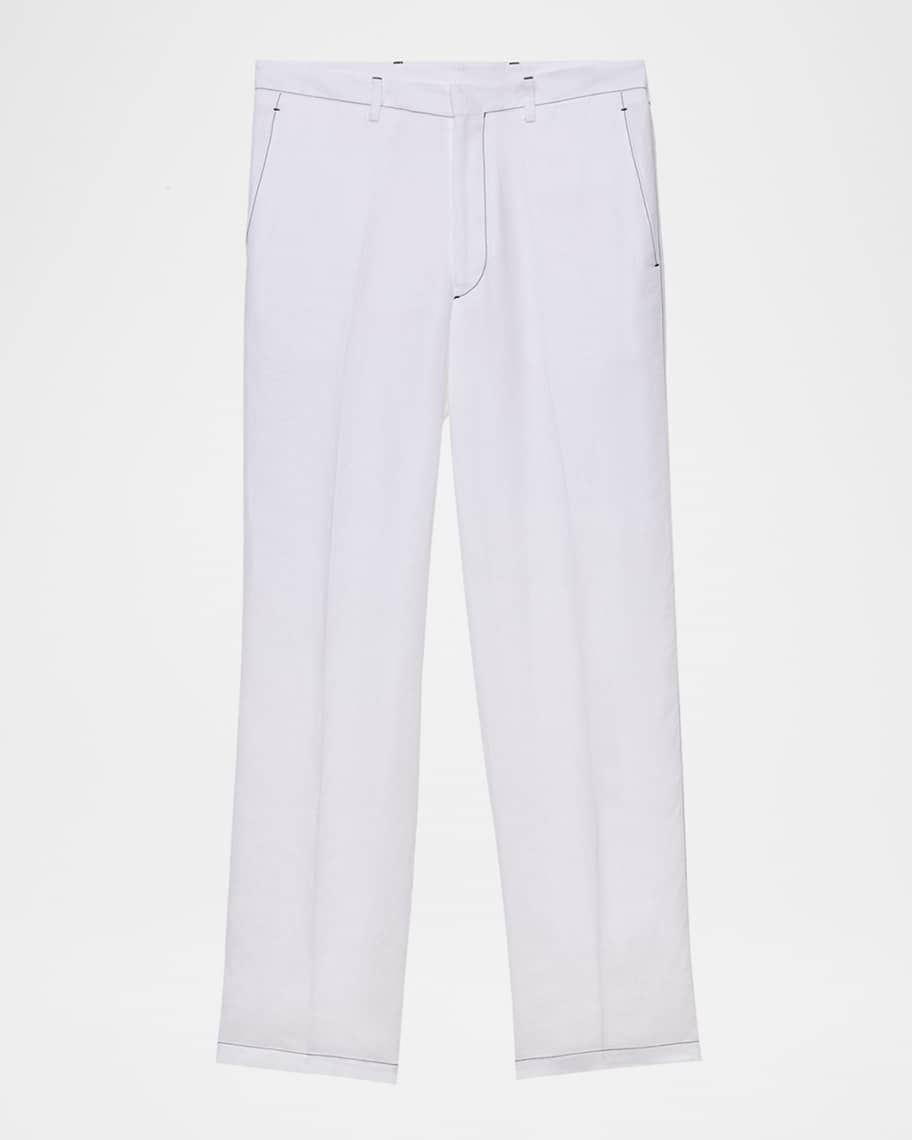 Prada Men's Sartorial Linen Pants | Neiman Marcus