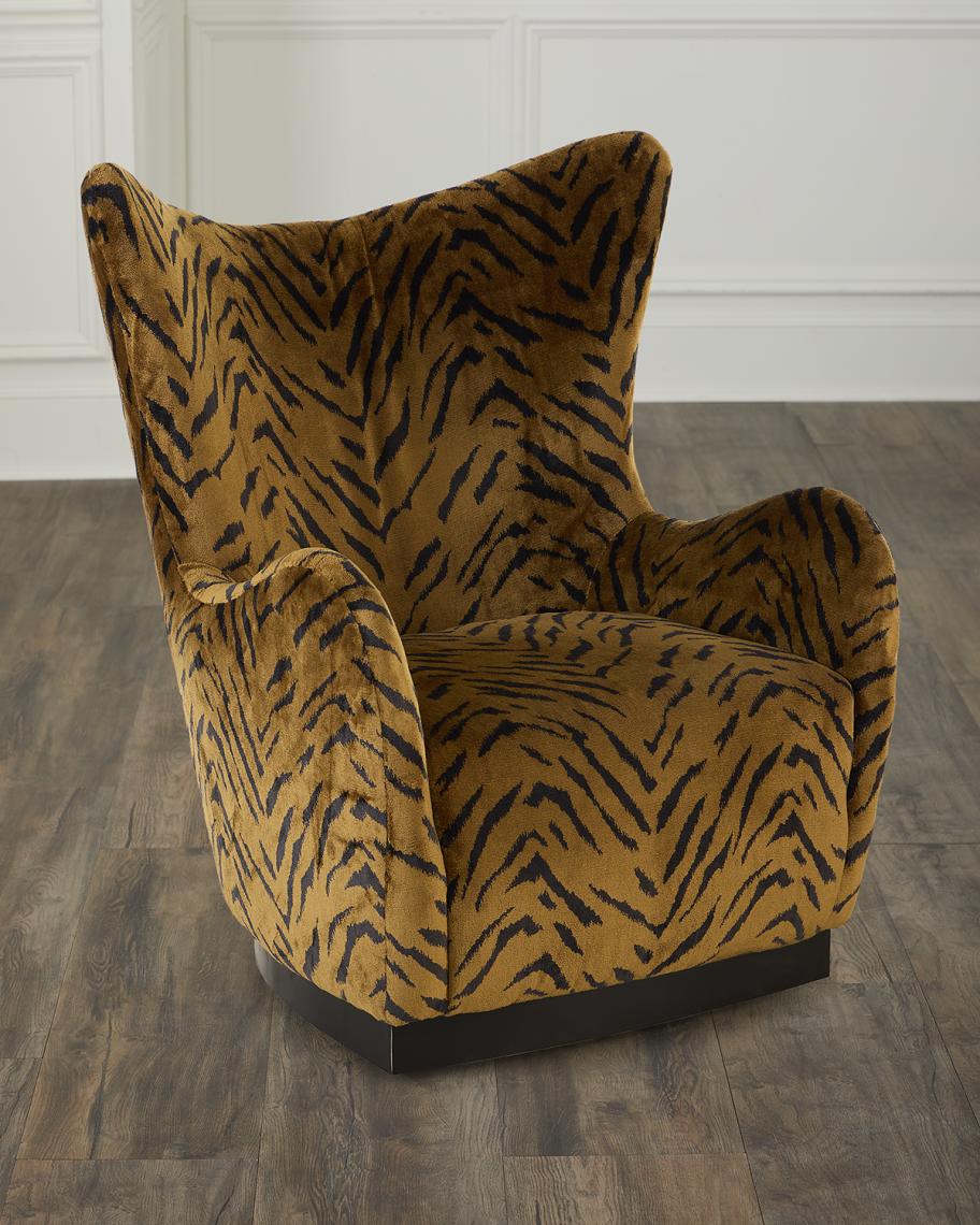 Massoud Raja Swivel Wing Chair | Neiman Marcus