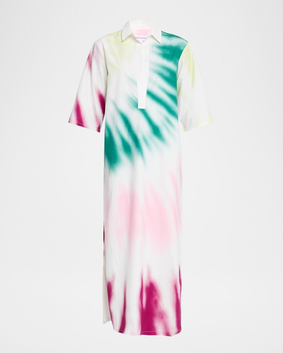 Rosie Assoulin Tie-Dye Caftan Shirtdress