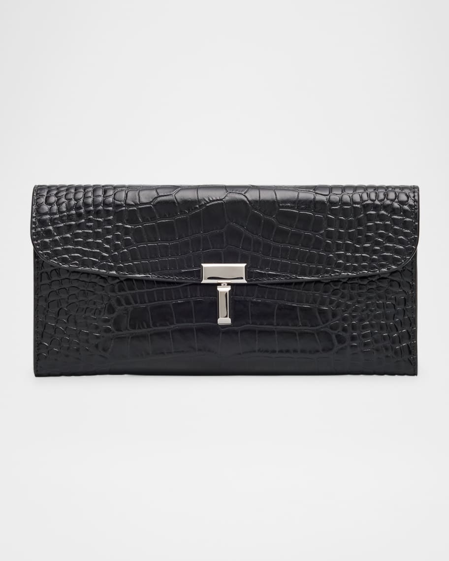 TOTEME  T-Lock レザーウォレット T-Lock leather wallet black – TOTEME