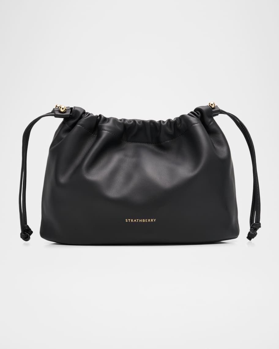 STRATHBERRY Charlotte Midi Nappa Leather Drawstring Bag | Neiman