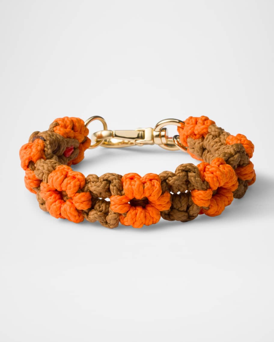 PRADA フレイムデザイン ブレスレット Prada Flower Braided Cord Bracelet | Neiman Marcus