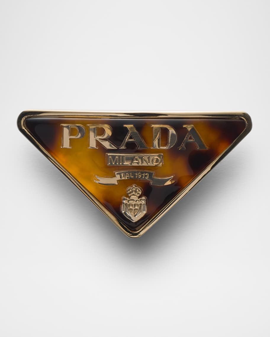 Prada Plexiglass And Metal Triangle Hair Clip | Neiman Marcus