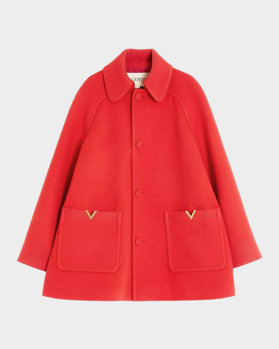 い*み様 【Valentino garavani】テーラードJKT（カシミヤ） Valentino Garavani Men's Cappotto Wool V Gold-Trim Jacket | Neiman