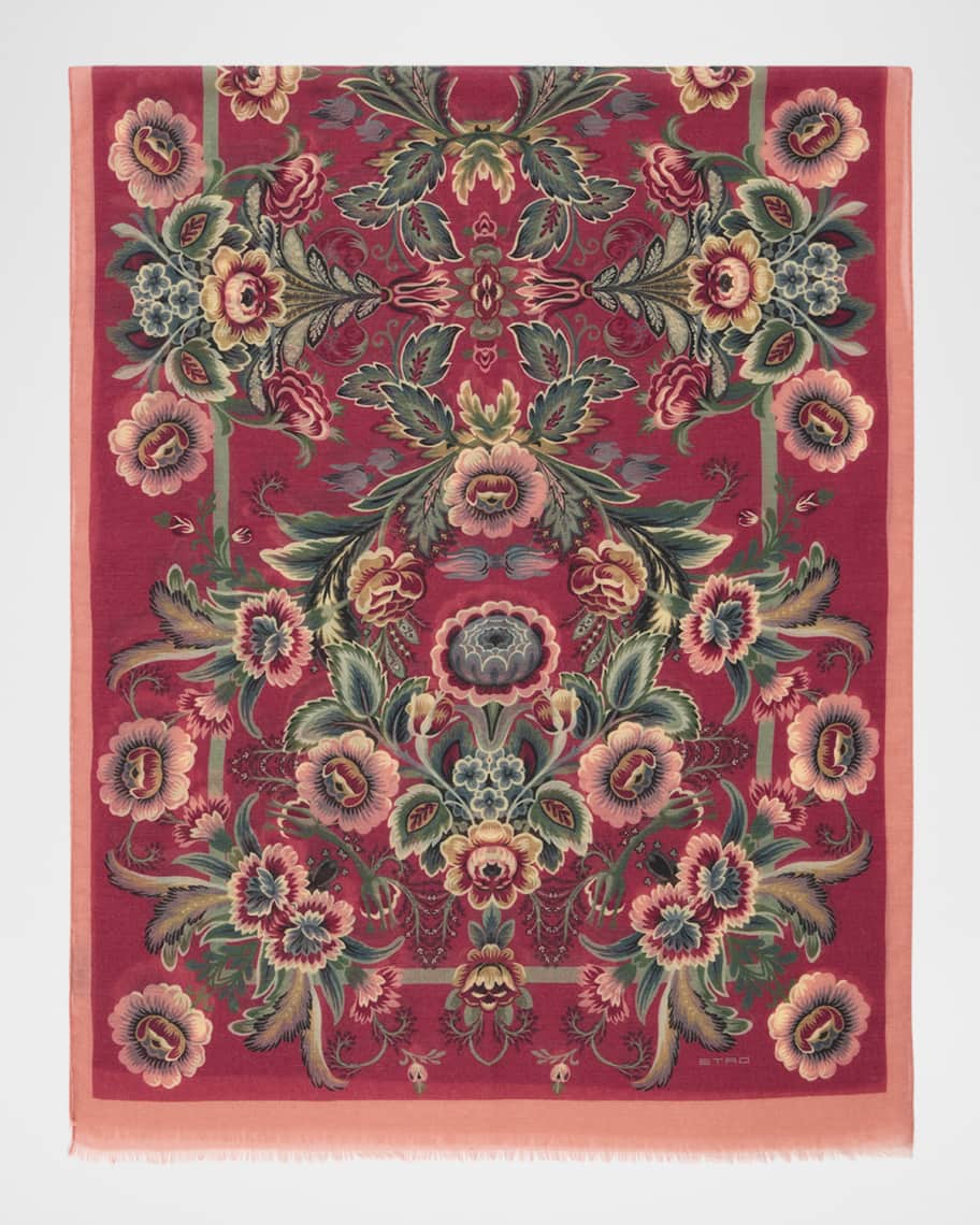 スカーフ Etro Floral Pattern Cashmere Blend Scarf Etro Floral Paisley Cashmere-Blend Scarf | Neiman Marcus