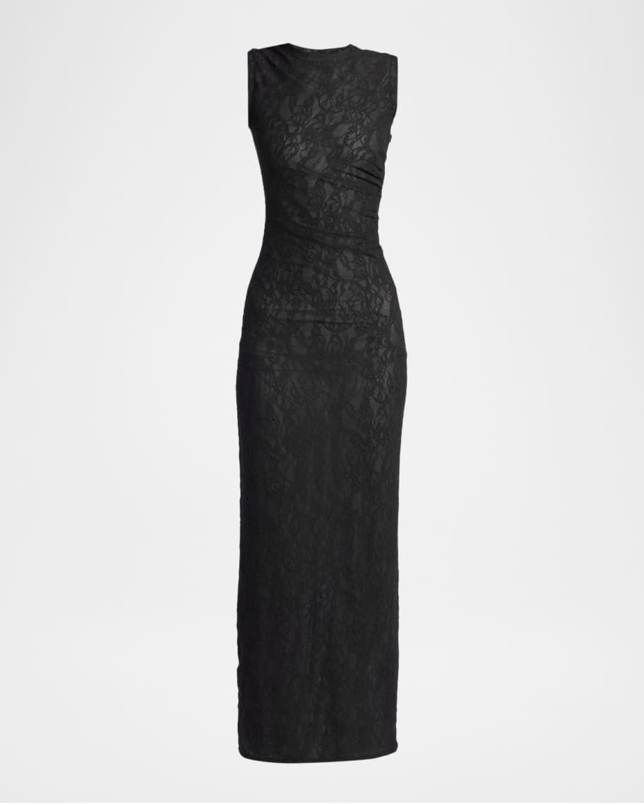 Stella McCartney Stretch Lace Sleeveless Maxi Dress | Neiman Marcus