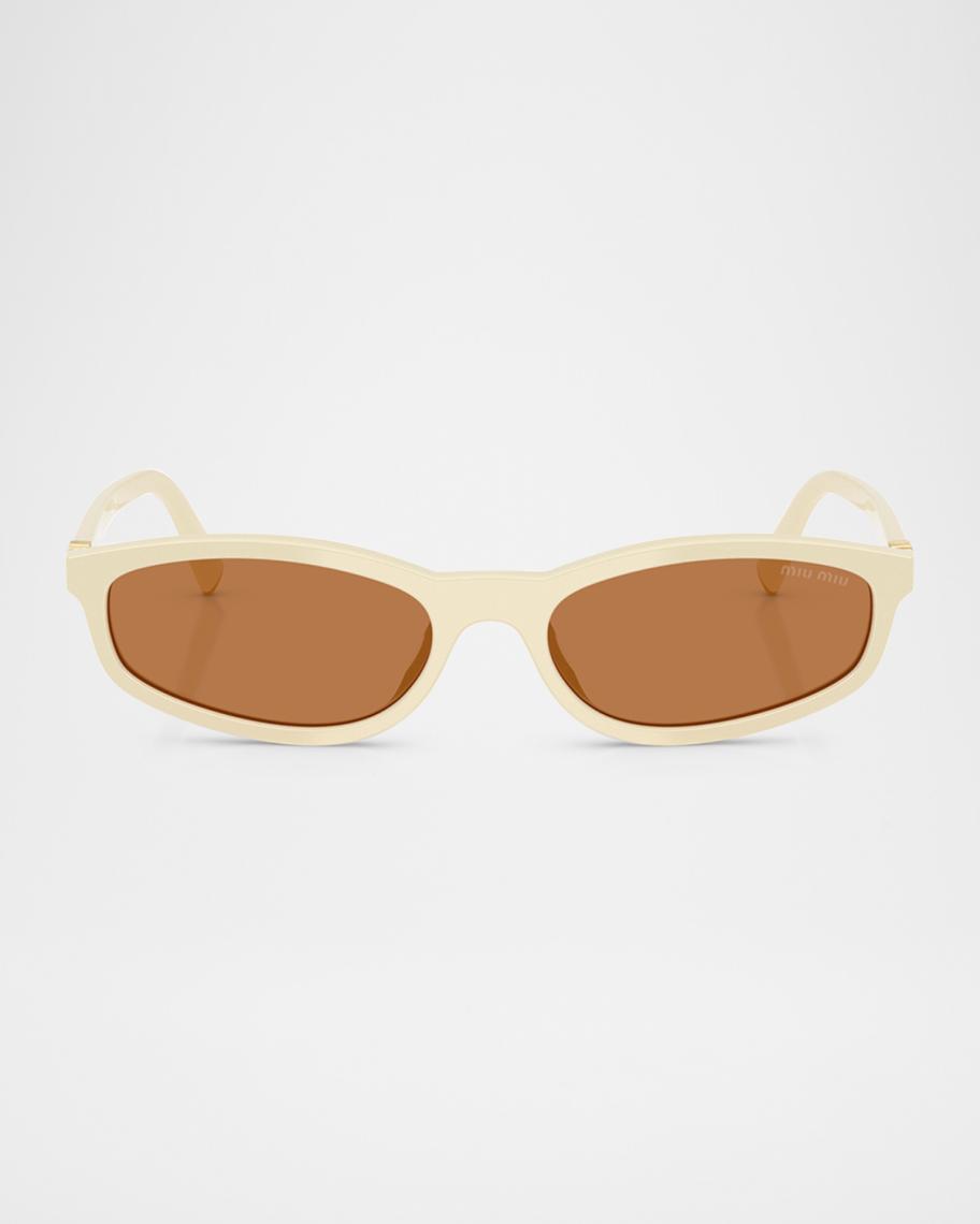 Miu Miu Miu Regarde MU A06S Acetate Oval Sunglasses | Neiman Marcus