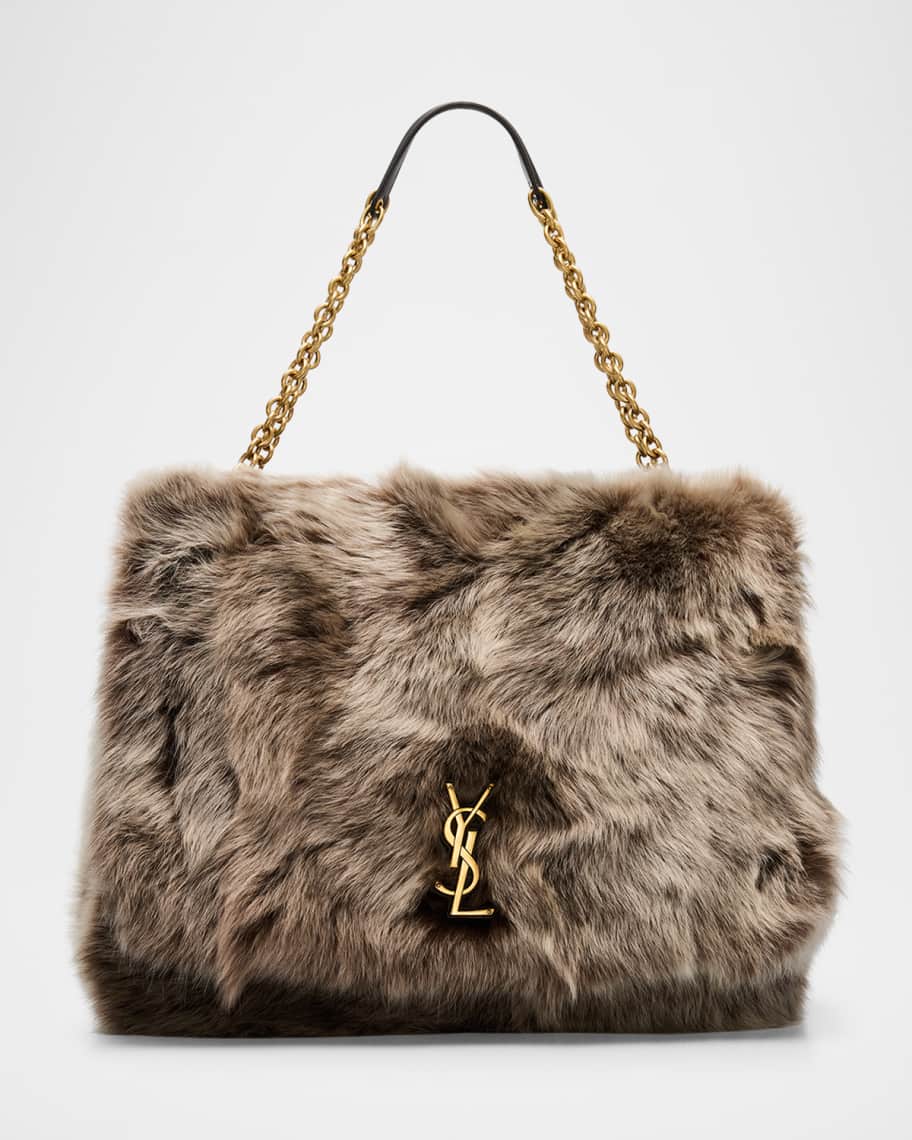 Saint Laurent Jamie 4.3 Large YSL Shearling Shoulder Bag | Neiman