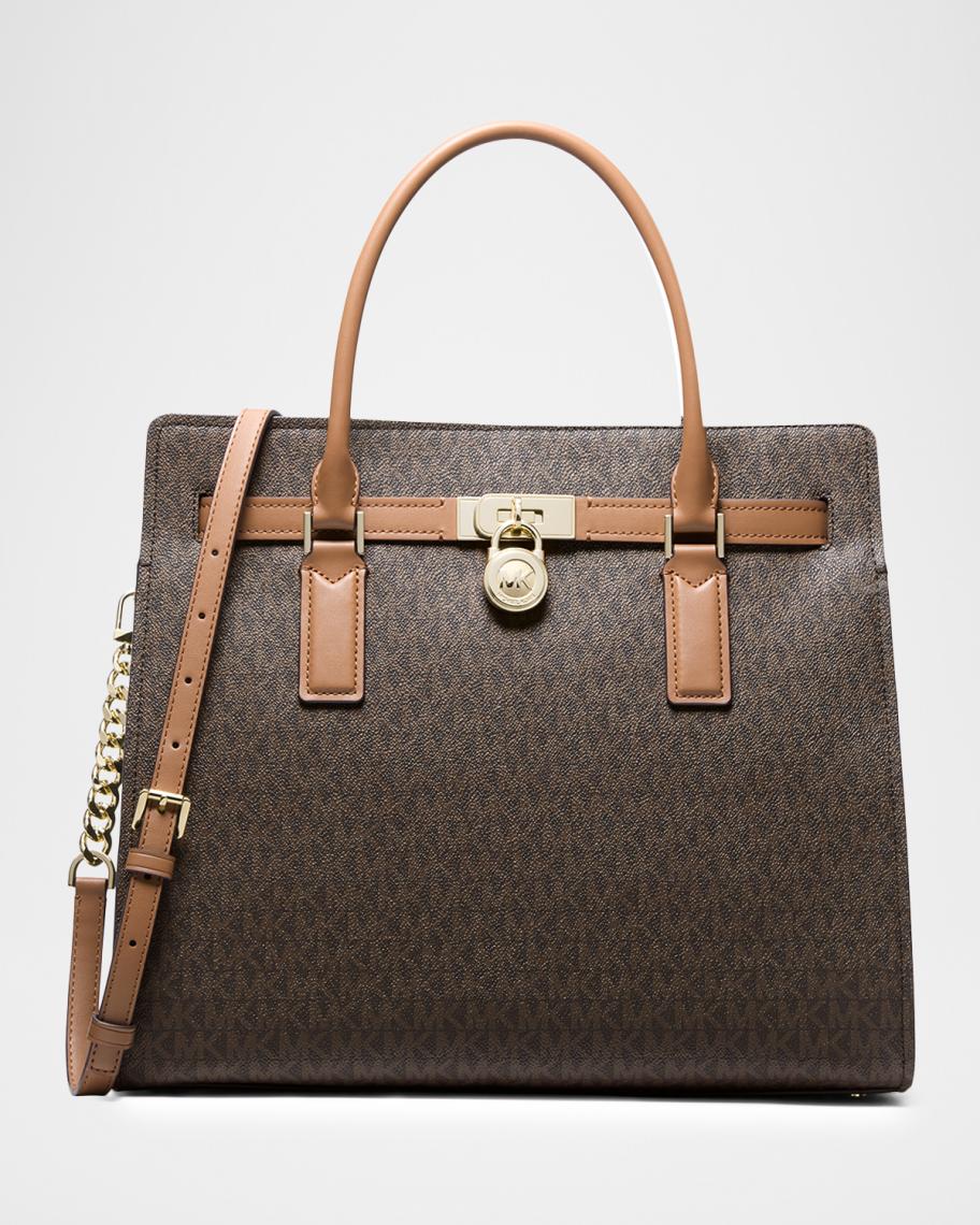 MICHAEL Michael Kors Hamilton Large Logo Top-Handle Bag | Neiman