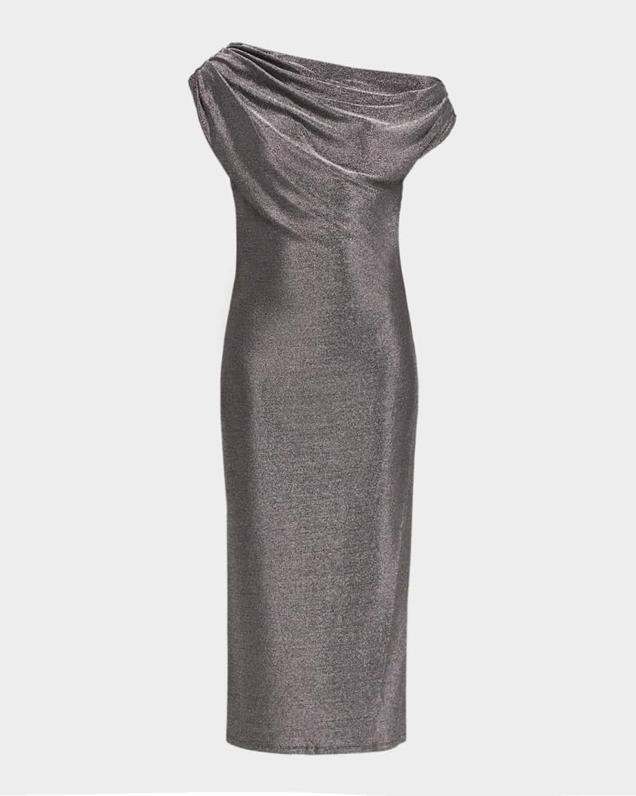 Ramy Brook Women's Chet Rocker Metallic One-Shoulder Maxi Dress - Gray - Maxi Dresses