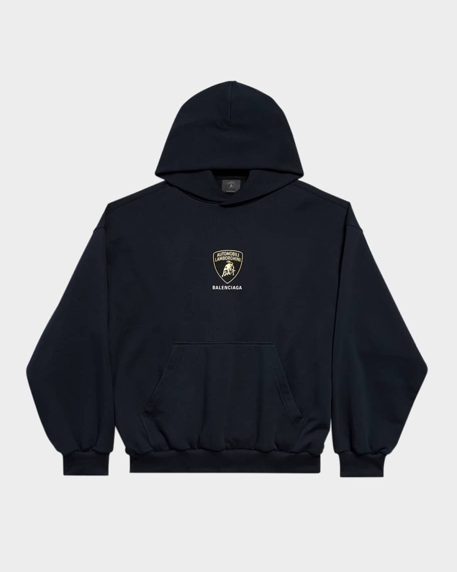 25SS new/BALENCIAGA + Lamborghiniジップパーカー Hoodie Black Men's Balenciaga I Automobili Lamborghini Zip-up Hoodie