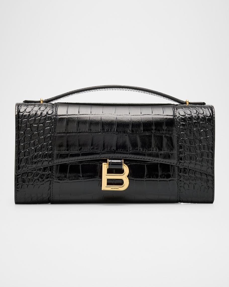 Balenciaga Hourglass Pochette with Chain | Neiman Marcus