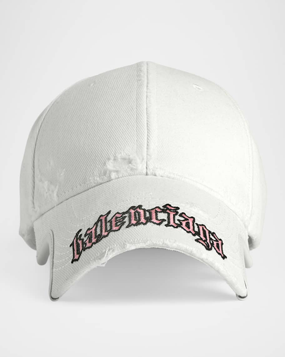 【関税＆送料込み】Balenciaga Blackletter Script Cap Blackletter Script Cap in Black Faded | Balenciaga US