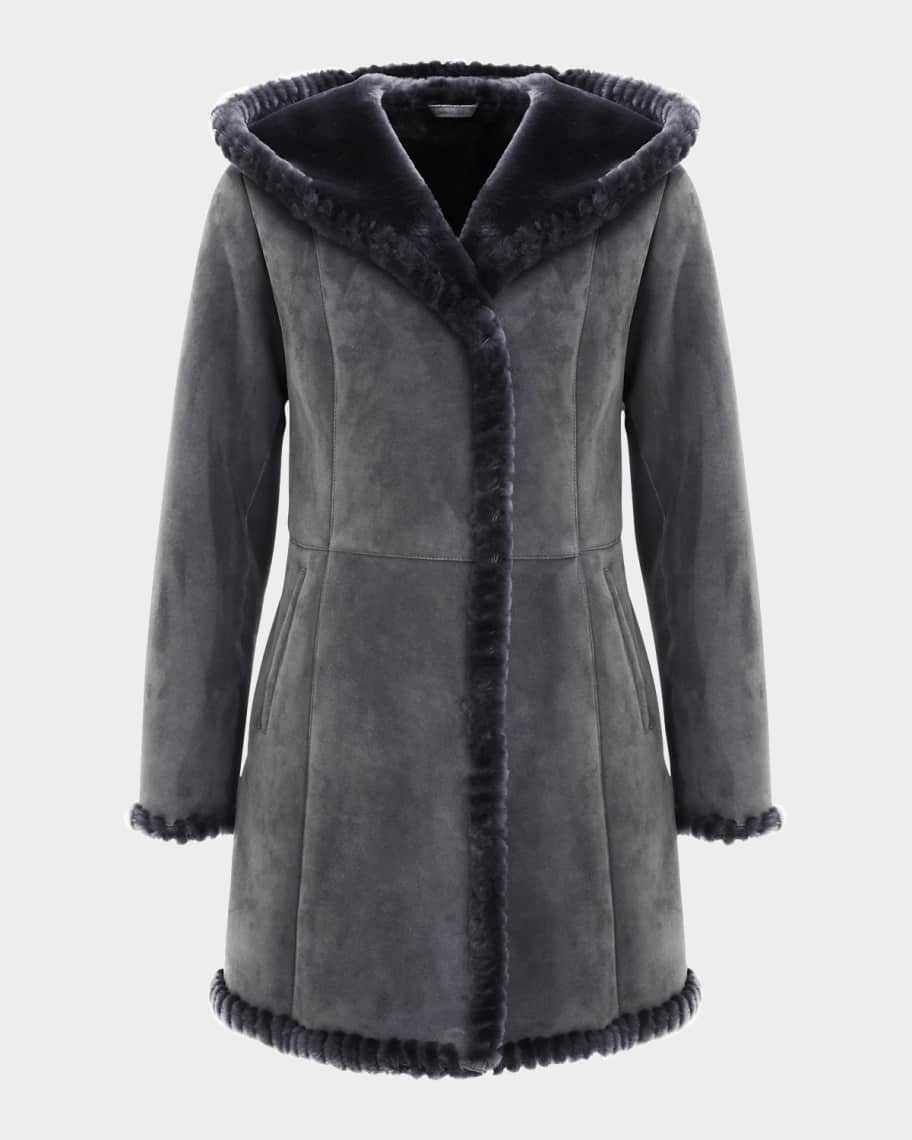 Gorski Merino Shearling Lamb Parka With Whipstitch Trim | Neiman