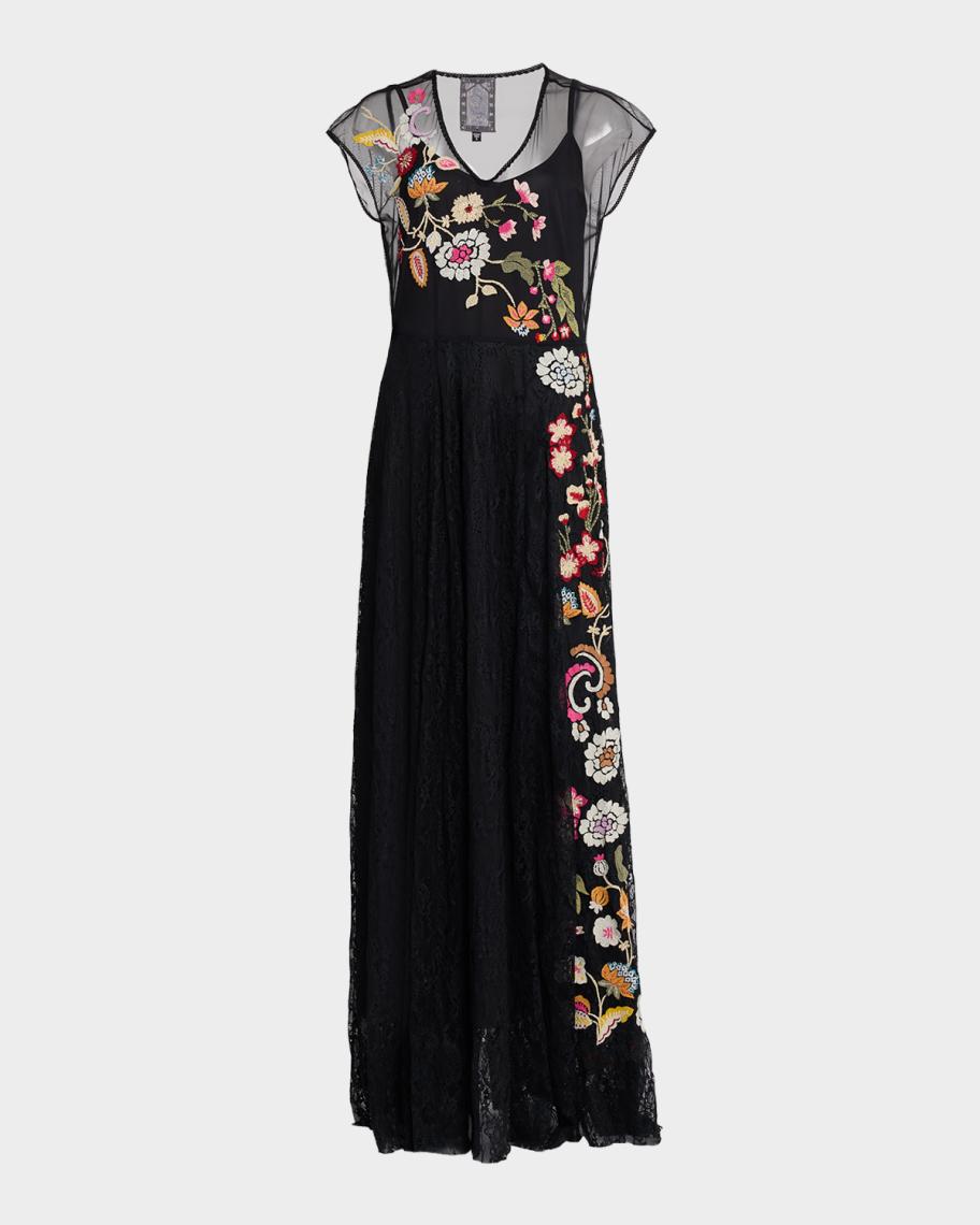 black a line plus size dress Long Sleeve Floral A-Line by LaDivine CD233C PLAIN 1960s St John Canary airy drape that remains Color:Dusty Blue*