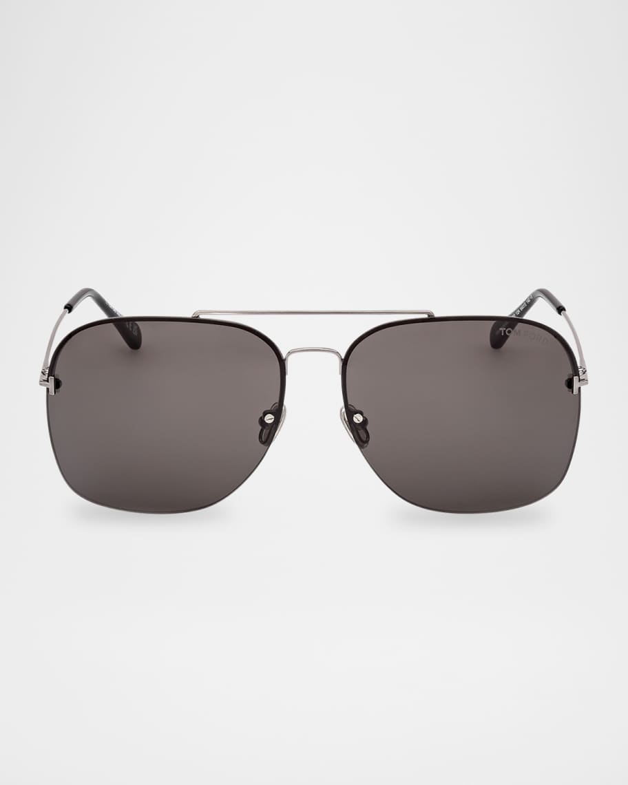 TOM FORD Men's Mackenzie-02 Metal Photochromic Aviator Sunglasses