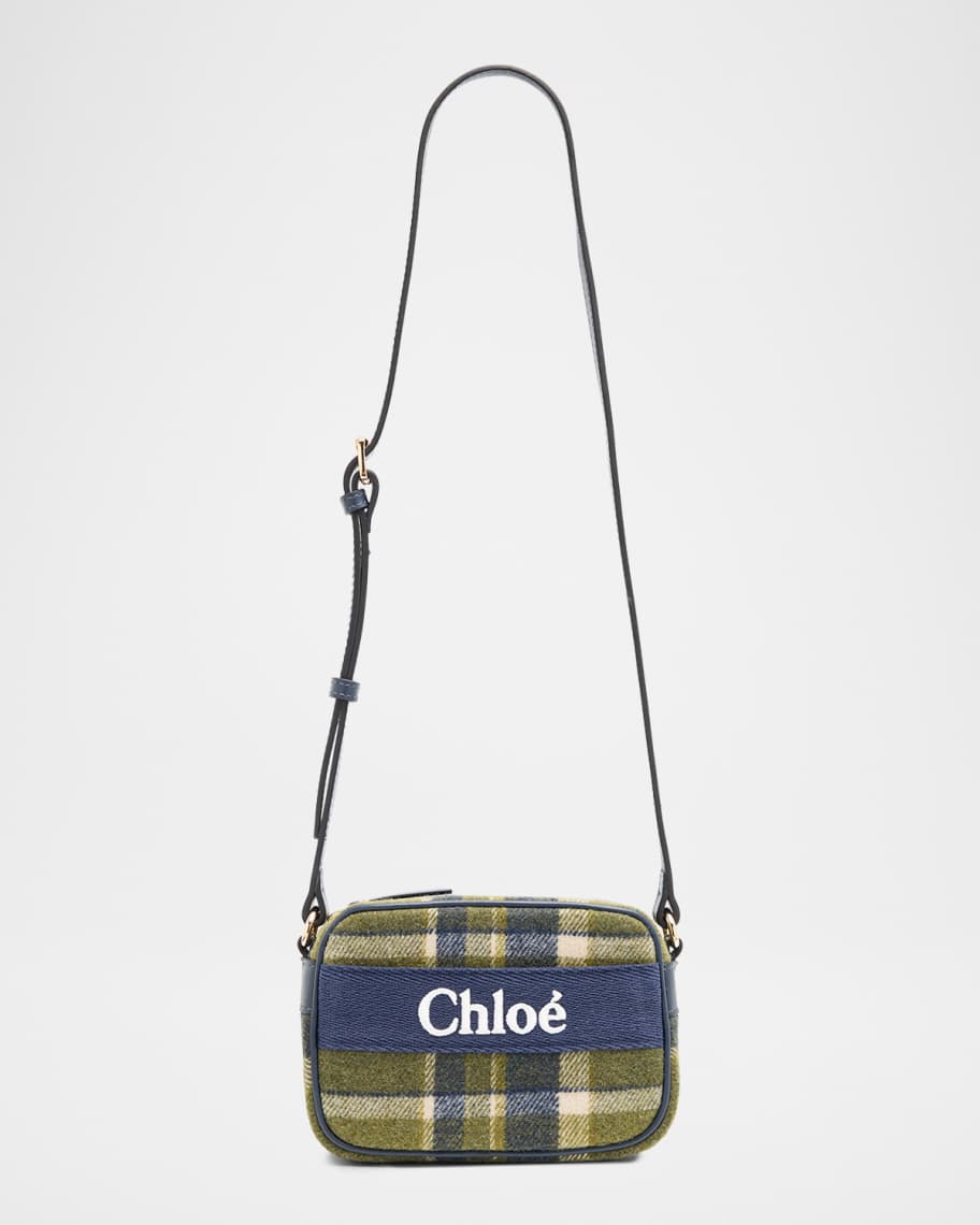 Chloe Kid's Checked Camera Shoulder Bag | Neiman Marcus
