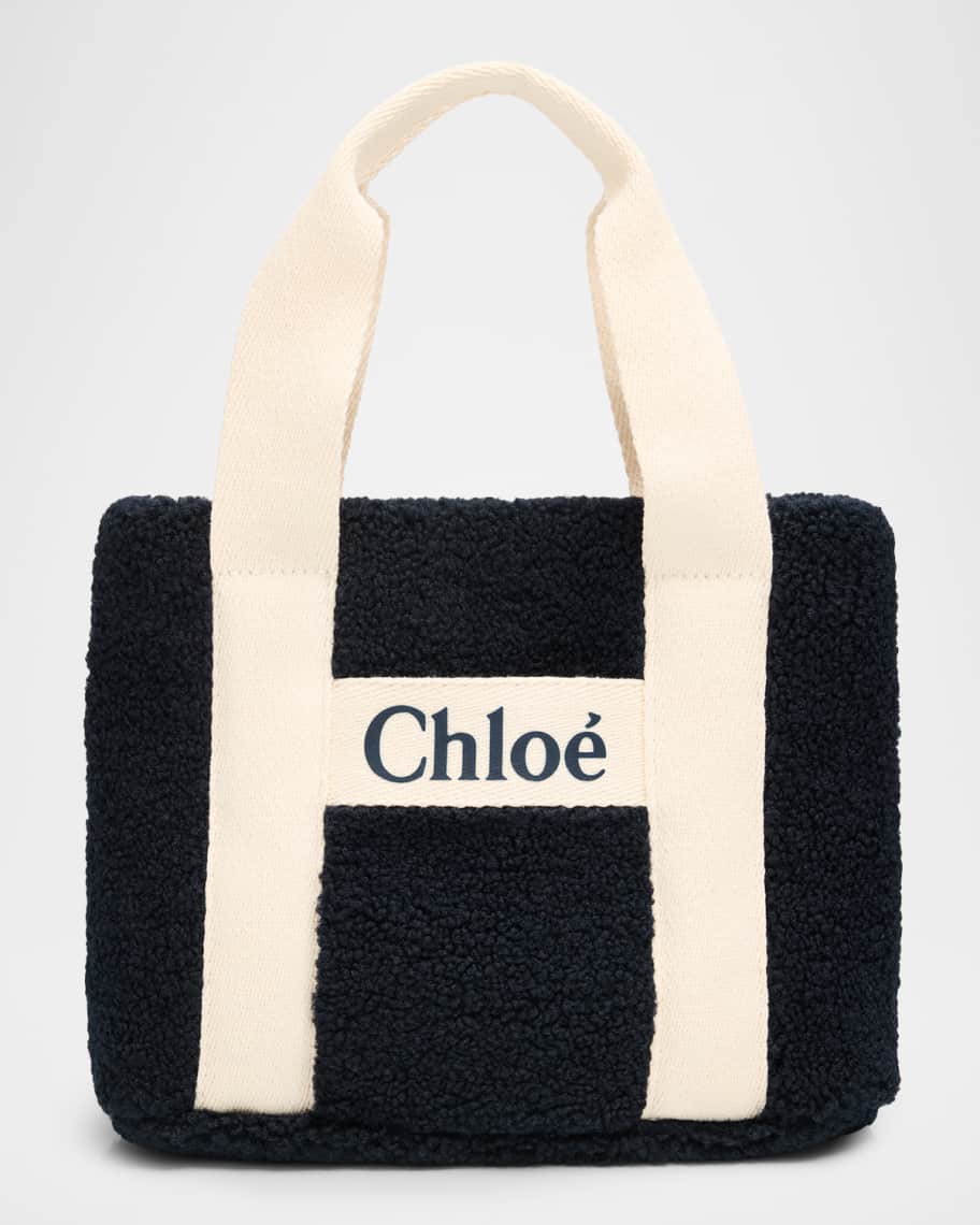 Chloe Kid's Faux Shearling Tote Bag | Neiman Marcus