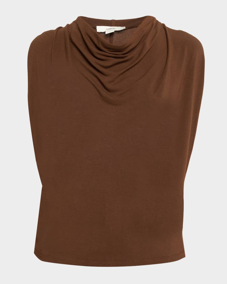 【Vince】 Cowl neckトップ Vince Draped Cowl-Neck Top | Neiman Marcus